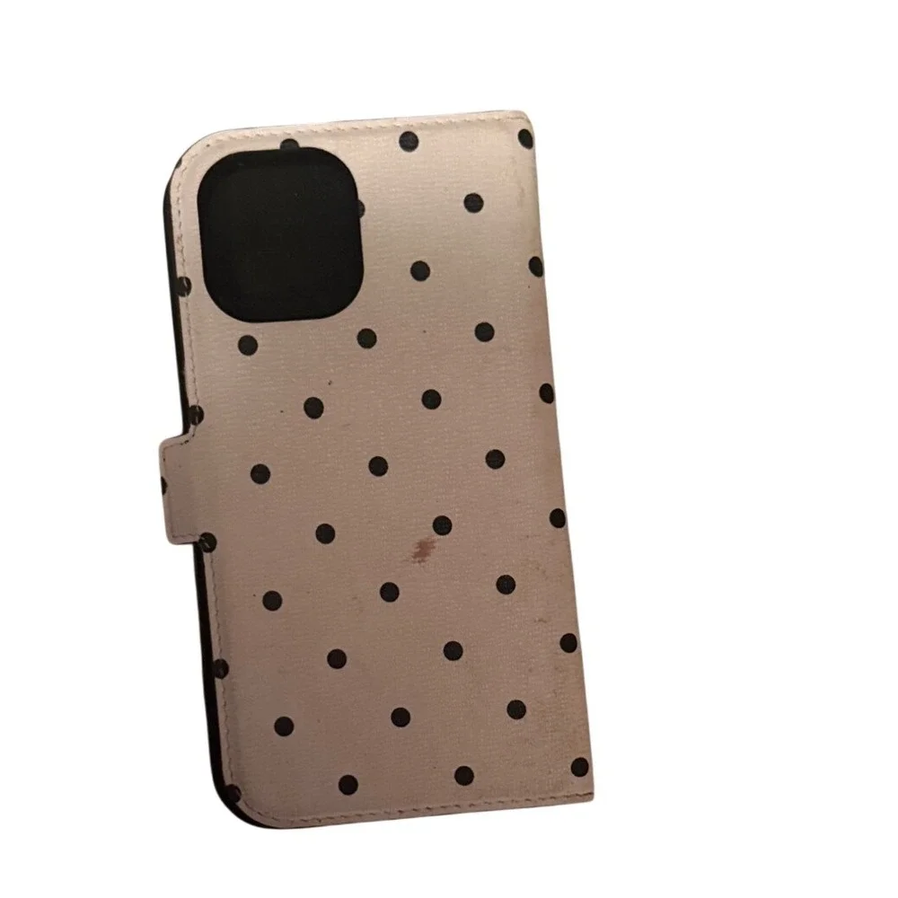 Kate Spade Disney Minnie Mouse Folio iPhone Case Pink Polka Dot‎ Magnetic Wallet
